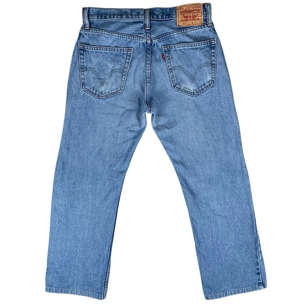 Vintage Levi's 505 Jeans 31x30 (31x27.5 Actual) Blue Medium Wash Straight Fit